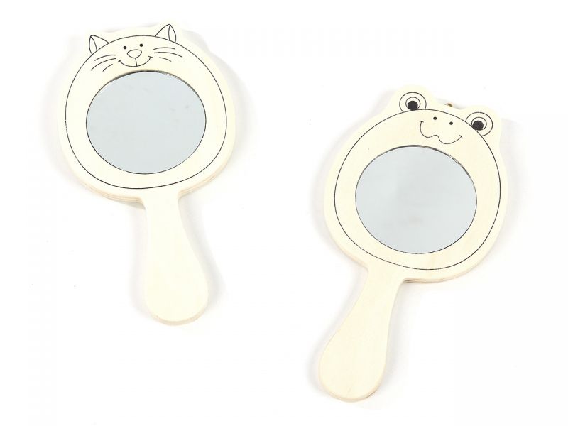 Spielheld Holz-Spiegel natur, gemischt