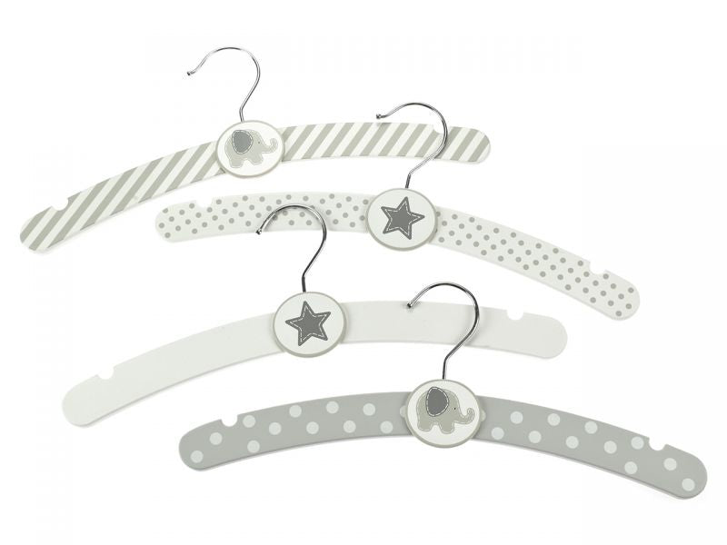 goki Kleiderbügel Elefant & Stern, 4er-Set