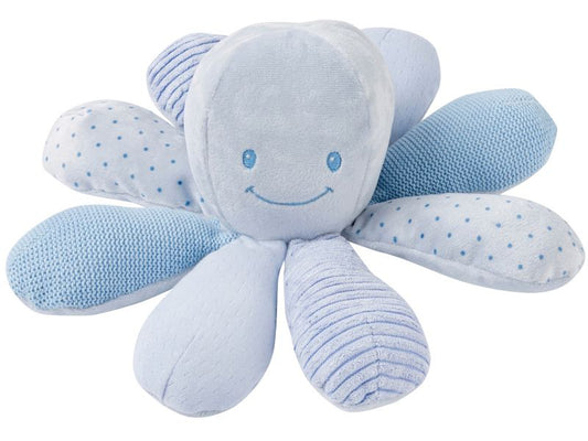 Nattou Lapidou Aktivitäts-Spielzeug Krake, blau