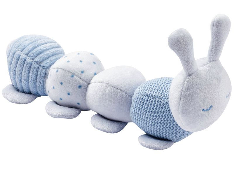 Nattou Lapidou Raupe mit Aktivitäten, blau