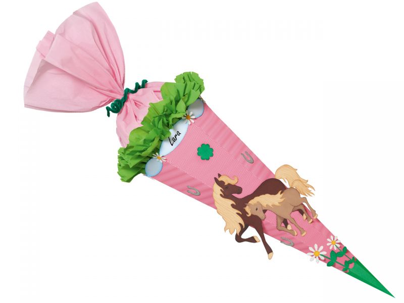 URSUS Bastel-Schultüte »Pferde«, 68 cm