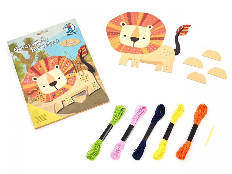 URSUS Kreuzstich-Bastelset »Löwe«