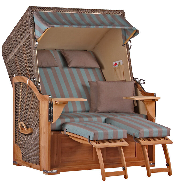 Strandkorb Seeblick Teak PE Grey Dessin 520