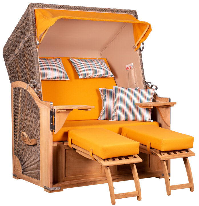 Strandkorb Seeblick Teak PE Grey Dessin 586