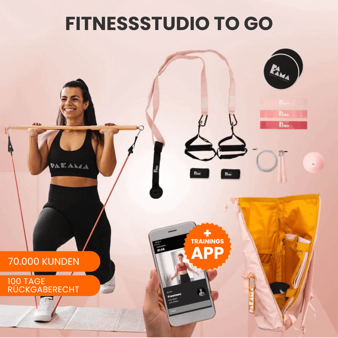 ***SG Stern Spezial*** Fitnessstudio to Go inkl. 12 Monate App -> nur die SCHWARZE PAKAMA App downloaden - PARIS Pink