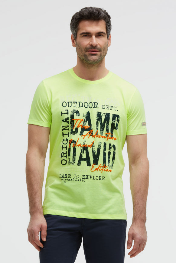 CAMP DAVID T-Shirt Rundhals mit Logo Prints