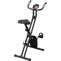 HOMCOM Professioneller Heimtrainer mit verstellbarem Widerstand und Höhe, klappbarer Heimtrainer aus Stahl und PP, 48x73x116 cm, Schwarz Aosom