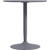 HOMCOM Esstisch, Runder Küchentisch, Moderner Esszimmertisch für 2 Personen, Bartisch mit Stahlbein, Rutschfester Fußauflage, für kleine Räume, Wohnzimmer, Ø70 x 75 cm, Grau Aosom