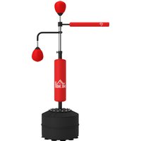 HOMCOM 4-in-1 Boxsack freistehend 160-230 cm höhenverstellbar Standboxsack mit 2 Speedbälle, 360° Reflexstange Punchingball Set Kickboxsack für Erwachsene Jugendliche MMA Box Training Aosom