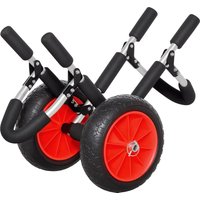 HOMCOM Surfwagen Surfboard Transportwagen klappbar gepolstert mit PU-Reifen aus Aluminium bis 45 kg L64 x B55 x H38,5 cm für Strand & Outdoor Aosom.de