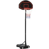 HOMCOM Basketballkorb mit Ständer Outdoor höhenverstellbar 195-250 cm für Kinder 8-14 Jahre mit Rädern Aosom.de