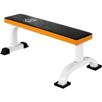 HOMCOM Hantelbank Flachbank Fitnessbank Multifunktionale Trainingsbank aus Stahl Schwarz 112x62x43 cm für Zuhause Aosom.de