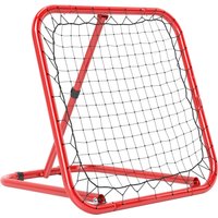 HOMCOM Rebounder für Fußball, klappbar Fußball Rebounder 63 x 63 cm Verstellbar Fußballtor Kicker für Baseball Basketball, Metall, Rot Aosom