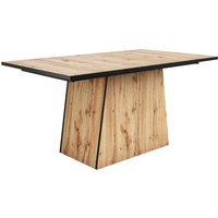 Küchentisch Modern Küchen-Esstisch 138x80x75 cm Holzmaserungsmuster für Küche und Esszimmer, bis 60 kg, Hellbraun Aosom.de