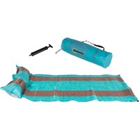Outsunny Camping Isomatte 3cm dicke Campingmatratze mit Tragetasche & Pumpe 192x135cm Blau & Kaffee für Outdoor Abenteuer Aosom.de