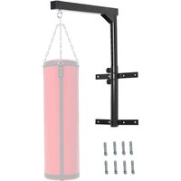 HOMCOM Boxsackhalterung Wandhalterung Boxsack Sandsack Halterung bis 100 kg Tragkraft 60-88cm höhenverstellbar Schwarz Aosom