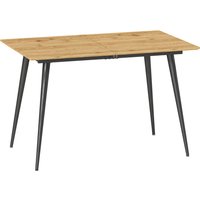 HOMCOM Esstisch ausziehbar 120/160 x 75 cm Küchentisch für 6-8 Personen, moderner Esszimmertisch mit Stahlbeine, Natur Aosom
