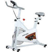 SPORTNOW Heimfahrrad, leises Standfahrrad mit einstellbarem Sitz und Widerstand, LCD-Monitor, Tabletthalter, Innenfahrrad für Cardio-Training zu Hause, weiß Aosom