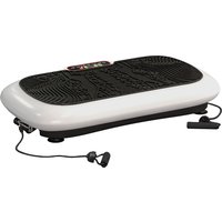 HOMCOM Vibrationsplatte Fitnessgerät mit 2 Fitnessbändern, 99 Vibrationsstufen bis 120 kg, für effektives Ganzkörpertraining 200W Aosom.de