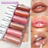 6 bright lip glosses, moisturizing lip glaze, colored lip gloss, Dudu glass lip glaze, moisturizing Bobo lip lipstick