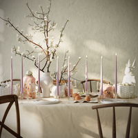 LED-Kerzenlicht Mit Lack-Set – Helllila – 8 Stück 38 cm Kerzenlicht Mit Lack