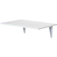 HOMCOM Wandklapptisch Wandtisch Klapptisch Esstisch Schreibtisch, MDF, natur/weiß, 60x40cm (Weiß) Aosom