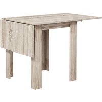 HOMCOM Klapptisch für max. 4 Personen, wasserdicht und kratzfest, klappbarer Tisch aus Spanplatte, 140x70x75 cm, Farbe Eiche Aosom