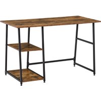 HOMCOM Büro im industriellen Design 2 Regale Spanplatten Altholzoptik Stahl Schwarz Aosom