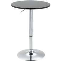 HOMCOM Runder Bartisch Höhenverstellbar Drehtisch Stahl Schwarz Ø61x70-97cm Aosom