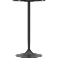 HOMCOM Bartisch Stehtisch runder Küchentisch für Wohnzimmer Esszimmer Stahl Schwarz Ø60 x 102 cm, modern & platzsparend Aosom.de