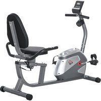 HOMCOM Liegeergometer mit LCD-Anzeige, 8-stufig einstellbarem Magnetwiderstand, für Nutzergewicht bis 110 kg, Metall ABS 136x62,5x38cm Aosom.de