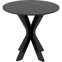 HOMCOM Esstisch, Runder Küchentisch, Moderner Esszimmertisch Kaffeetisch mit Spider-Stahlgestell, Bartisch für 2 Personen, Ø78 x 75 cm, Schwarz Aosom