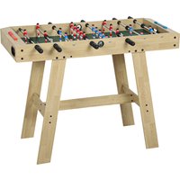 SPORTNOW Tischkicker für Kinder aus Holz, Tischfußball mit 2 Zählern, 8 Griffen, 22 Spielern und Teleskopstangen, für Kinder ab 6 Jahren und Erwachsene, Familien, Partys, 114x78x88 cm, Natur Aosom