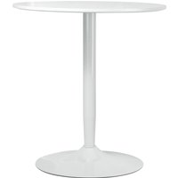 HOMCOM Runder Esstisch Ø70 x 75 cm, moderner Küchentisch für 2 Personen, Säulentisch mit Stahlbein und rutschfester Fußauflage Aosom.de