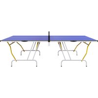 SPORTNOW Tischtennisplatte klappbar 2 Schläger 3 Bälle Tischtennisnetz Blau ideal für Freizeit & Turniere Aosom.de