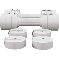 SPORTNOW 2 x 2,5 kg Hanteln, Kurzhanteln mit anpassbarem Gewicht, 1,1/1,8/2,5 kg pro Hantel, bodenschonendes Kunststoffgehäuse, für Frauen und Männer, Weiß Aosom