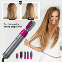 Hairdryer A 5 In 1 Hot Air For Curling Straightening Automatic Straight Comb And Hair Dryer
