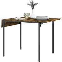 HOMCOM Klappbarer Esstisch ausziehbarer Küchentisch mit 2 Klappen im Industriestil rechteckig für kleinen Raum, Klapptisch für 2-4 Personen, rustikales Braun Aosom