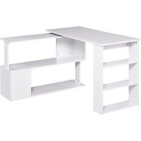 HOMCOM Eckschreibtisch Computertisch L-Form 120x110cm I-Form 190x50cm, stabiler Arbeitstisch für Home Office Aosom.de