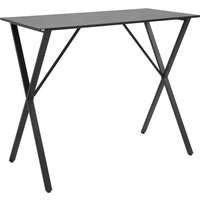 HOMCOM Bartresen Moderner Industriestil, Hocher Küchentisch mit Marmoreffekt aus Holz und Stahl, 120 x 60 x 102 cm, Schwarz Aosom