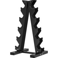 SPORTNOW Hantelständer Kurzhantelablage für 10 Kurzhanteln 5 Ebenen bis 100 kg belastbar für Fitness & Home Gym Aosom.de