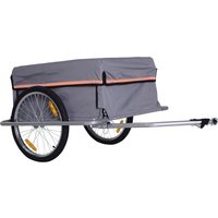 HOMCOM Lastenanhänger Transportanhänger Fahrrad Lasten-Fahrradanhänger Anhänge CargoTrailer Aosom