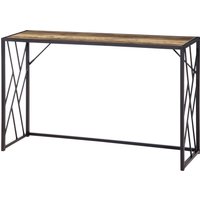 HOMCOM Konsolentisch, Flurtisch mit Stahlbeine, Beistelltisch im Industriell Stil, Dekotisch für Diele, für Flur Eingang Büro, Stahl, 120 x 35 x 75 cm Braun Aosom