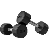 SPORTNOW Kurzhantel-Set 10 kg, rutschfeste Metallhanteln 2er Set, ideal für Krafttraining und Fitness, Schwarz Aosom.de