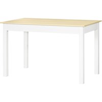 HOMCOM Modernes zweifarbiges Esstisch-Set mit großem Tischplateau für 4-6 Personen aus Holz, Maße 119L x 70B x 75H cm - Holz Aosom