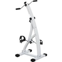 HOMCOM Heimtrainer Bewegungstrainer Pedaltrainer für Senioren, Stahl, Weiß, 40x42,5x100cm Aosom