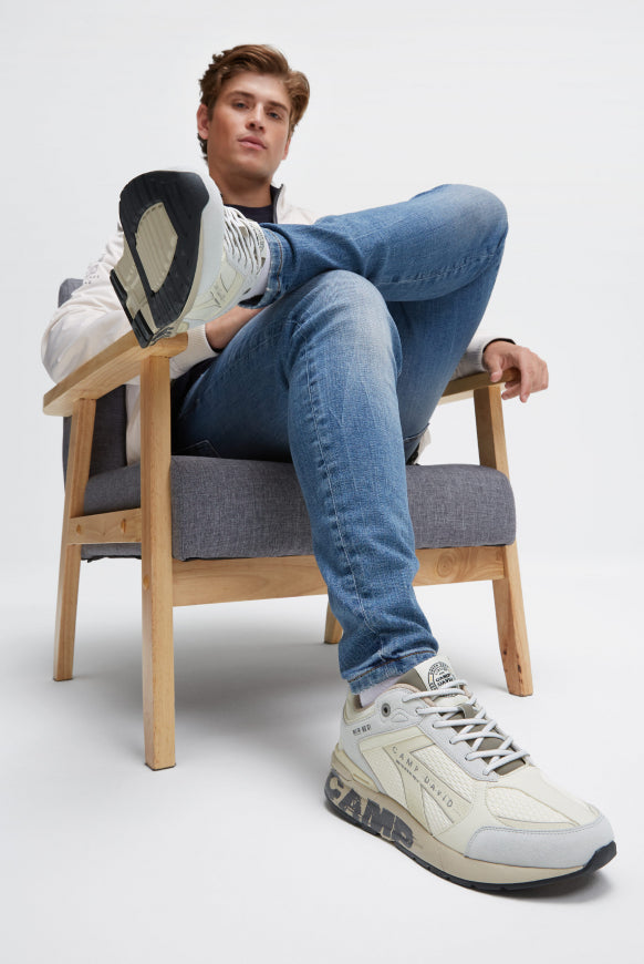 CAMP DAVID Urban Sneaker im Materialmix mit Logo-Sohle