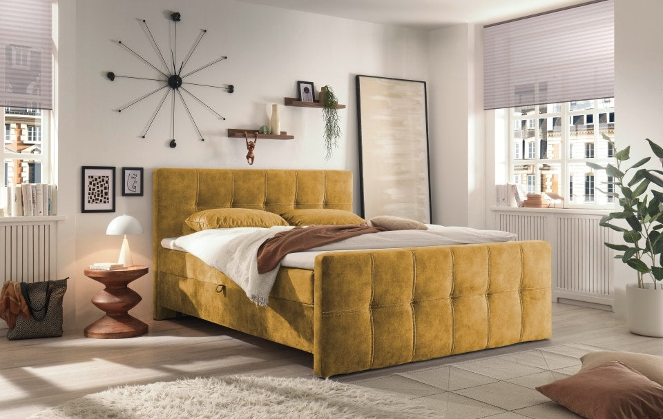 ED Exciting Design Boxbett Valetta 6 - Luxus-Mikrofaser, Tonnentaschenfederkern, HR-30 Topper, Bettkasten - H2 Härtegrad (bis 120 kg) in verschiedenen Farben erhältlich