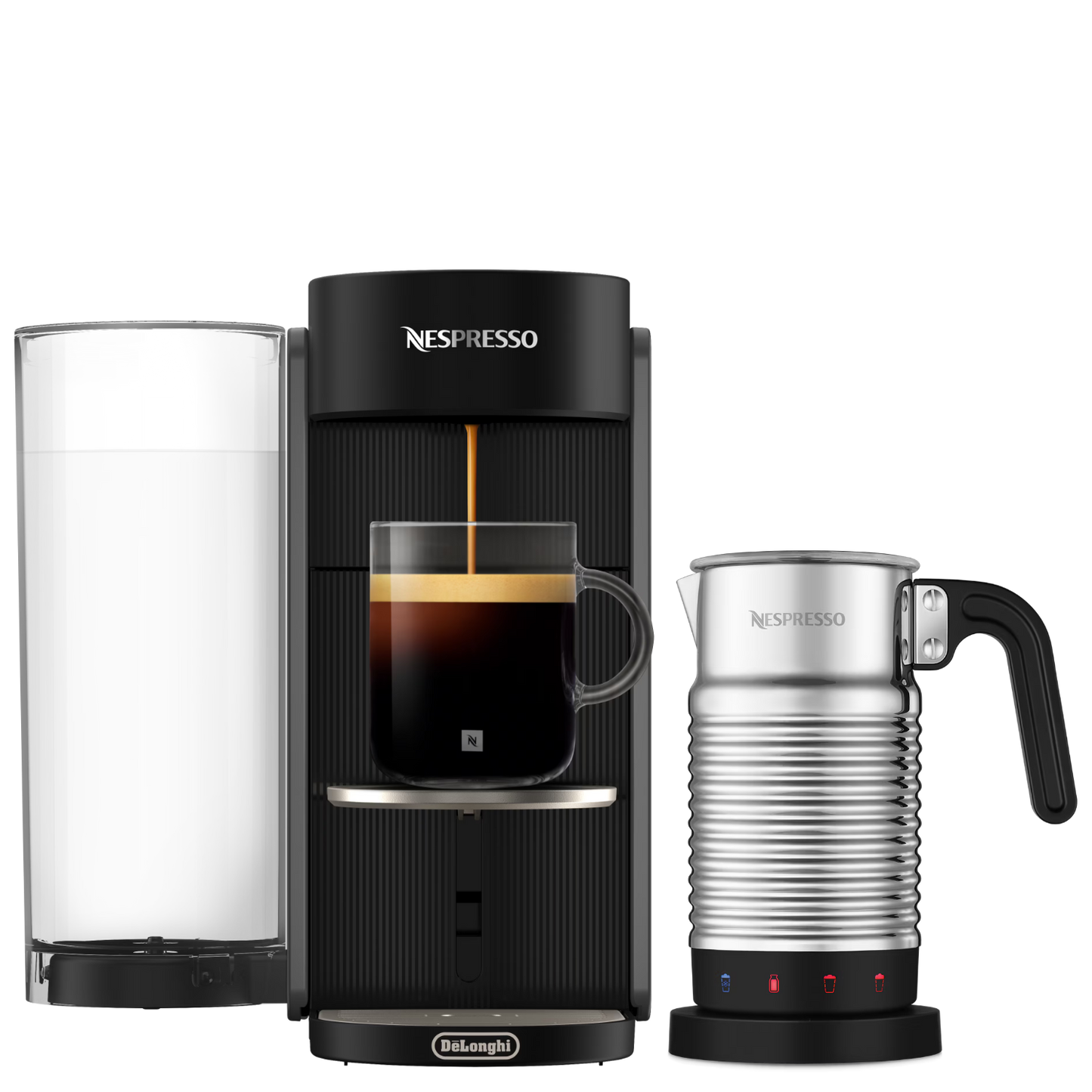 Nespresso VERTUO UP Graphite & Aeroccino4 Vertuo Kaffeemaschine