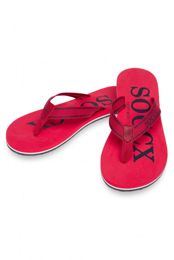 SOCCX Zehentrenner Beach Sandale mit Logo Design
